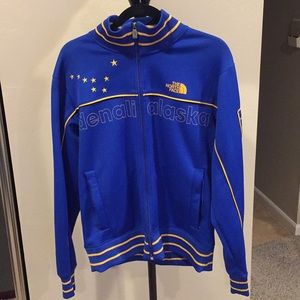 Blue & gold North Face Denali alaska jacket, sizeM